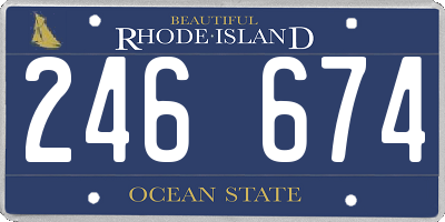 RI license plate 246674