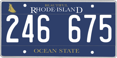 RI license plate 246675