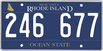 RI license plate 246677