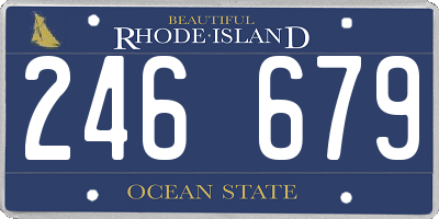 RI license plate 246679