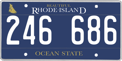 RI license plate 246686