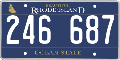 RI license plate 246687