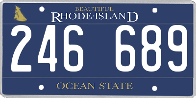 RI license plate 246689