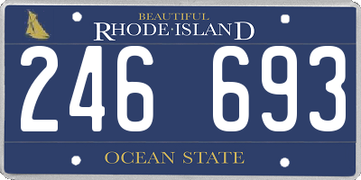 RI license plate 246693