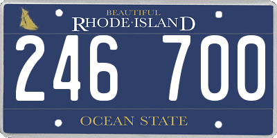 RI license plate 246700