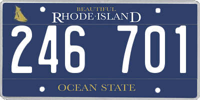 RI license plate 246701