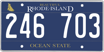 RI license plate 246703
