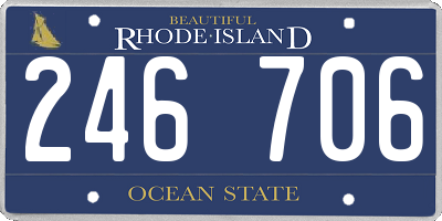 RI license plate 246706