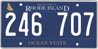 RI license plate 246707