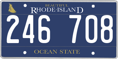 RI license plate 246708