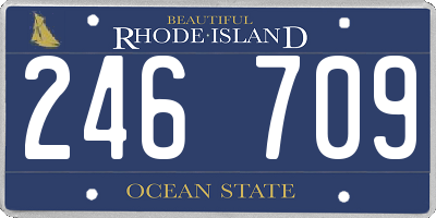 RI license plate 246709