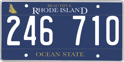 RI license plate 246710