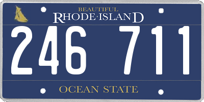RI license plate 246711