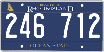 RI license plate 246712