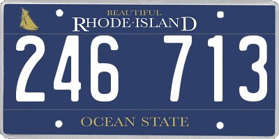 RI license plate 246713