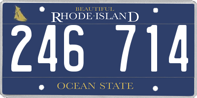 RI license plate 246714