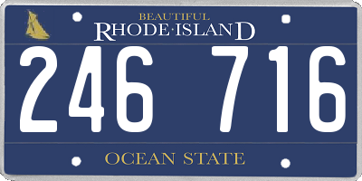 RI license plate 246716