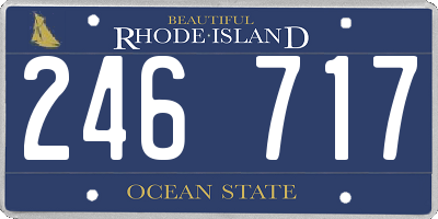 RI license plate 246717
