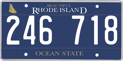 RI license plate 246718