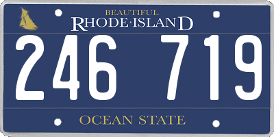 RI license plate 246719