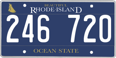 RI license plate 246720