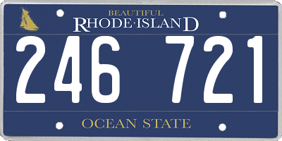 RI license plate 246721