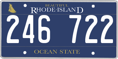 RI license plate 246722