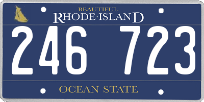 RI license plate 246723
