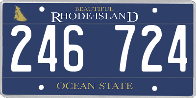 RI license plate 246724