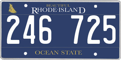 RI license plate 246725