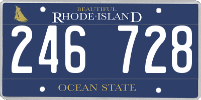 RI license plate 246728