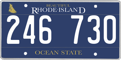 RI license plate 246730
