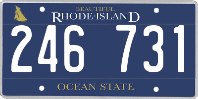 RI license plate 246731