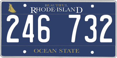 RI license plate 246732