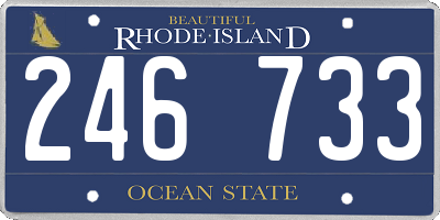 RI license plate 246733