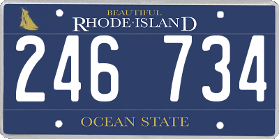 RI license plate 246734