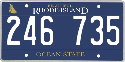 RI license plate 246735
