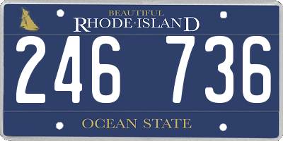 RI license plate 246736