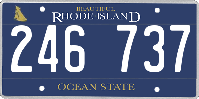 RI license plate 246737