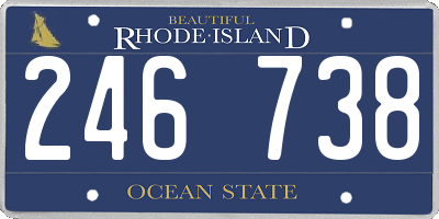 RI license plate 246738