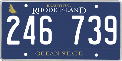 RI license plate 246739