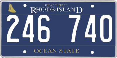 RI license plate 246740
