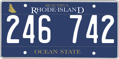 RI license plate 246742