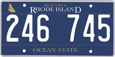 RI license plate 246745