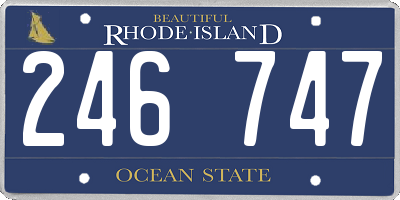 RI license plate 246747