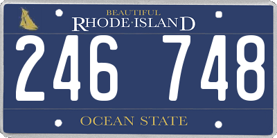 RI license plate 246748