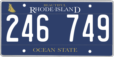 RI license plate 246749