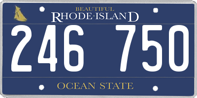 RI license plate 246750