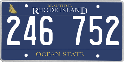 RI license plate 246752