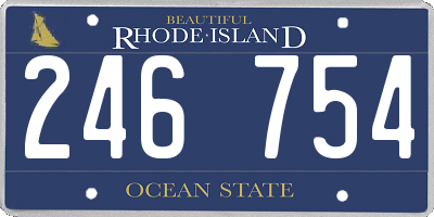 RI license plate 246754
